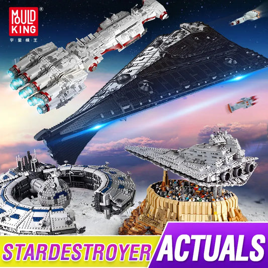 MOULD KING Ideal SPACE WARS Plan Series Star Destroyer Starship UCS Building Blocks Compatible Bricks Model Toys for Boys Adult