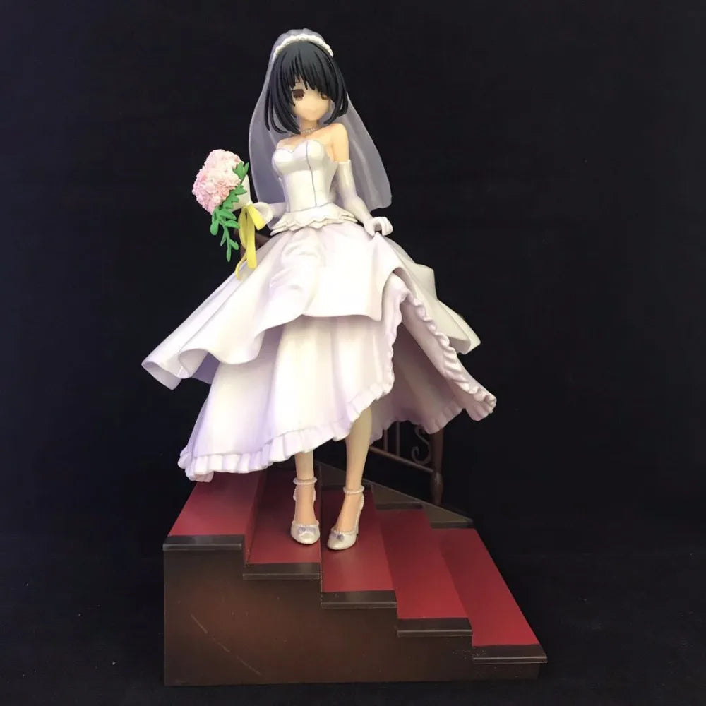 23cm 1/6 doll Wedding Dress Tokisaki Kurumi DATE A LIVE Action Figure Collectible Model Toy Pvc Anime Figurine Action Figurals