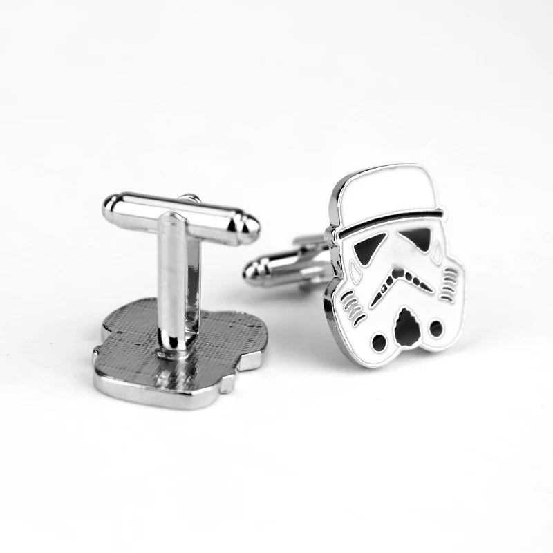 Star Wars Shirt Cuff Buttons Cufflink New Designs Rebel Alliance Imperial Stormtrooper Men's Metal Necktie Accessories