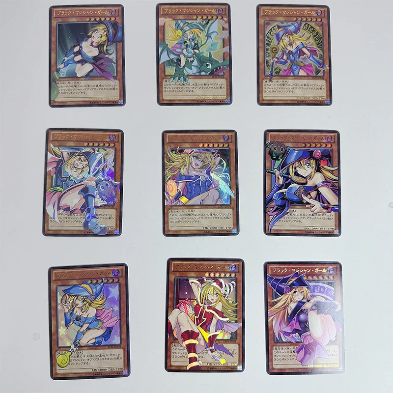 Yu-Gi-Oh! Anime Characters Black Magician Girl Loli Beauty DIY Homemade Bronzing Toys Collection Card Christmas Birthday Gift