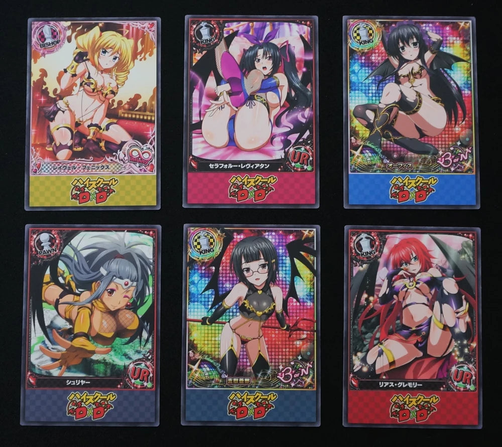 24pcs/set High School DxD Black Demon Themed Paper Cards Rias Akeno Xenovia Sexy Anime Characters Collection Card