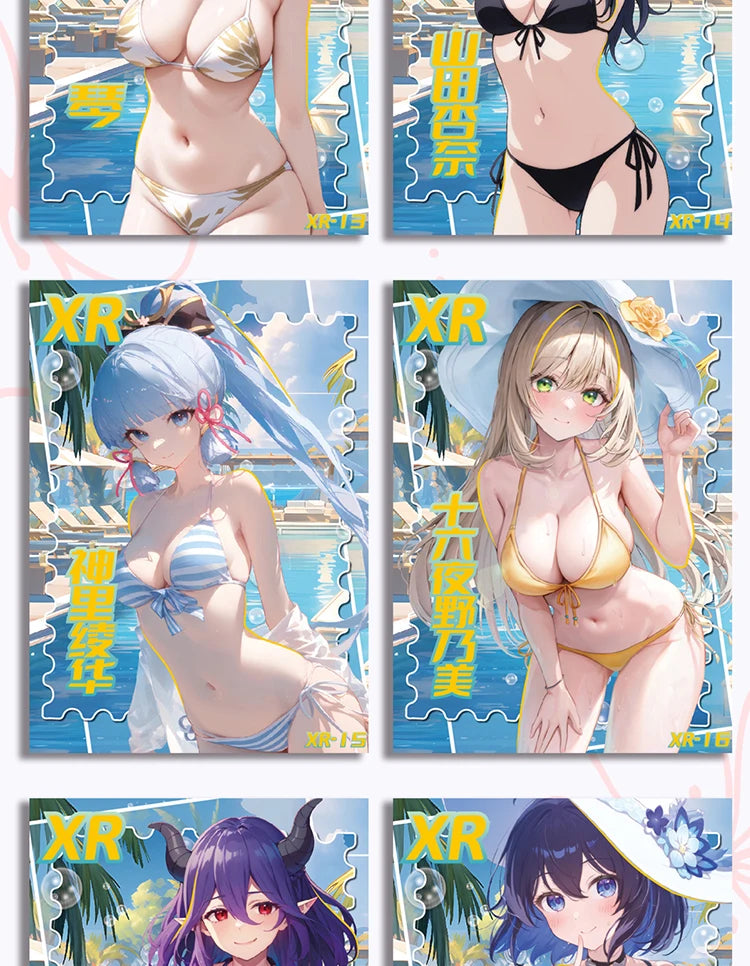 New Goddess Story Through The Looking Glass Cards Sexy Girl Party Maid Swimsuit Bikini Feast Card Doujin Toys And Hobbies Gift