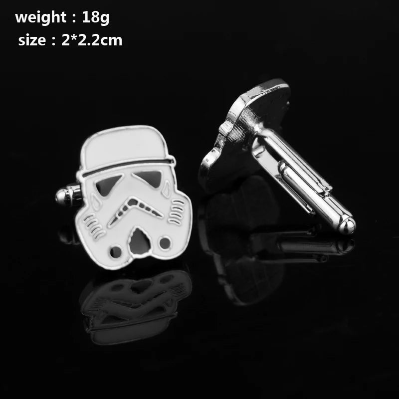 Star Wars Shirt Cuff Buttons Cufflink New Designs Rebel Alliance Imperial Stormtrooper Men's Metal Necktie Accessories