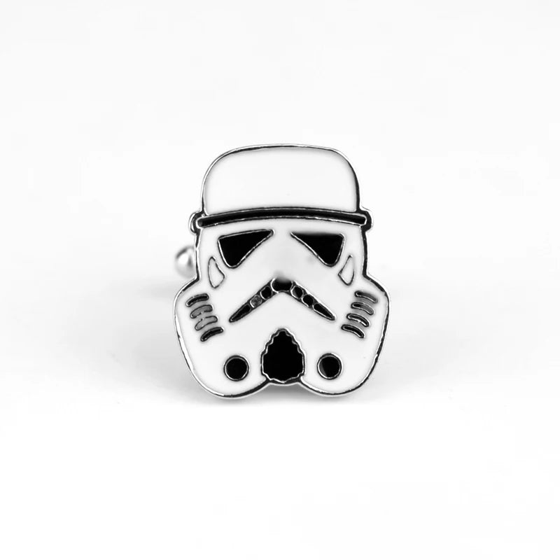 Star Wars Shirt Cuff Buttons Cufflink New Designs Rebel Alliance Imperial Stormtrooper Men's Metal Necktie Accessories