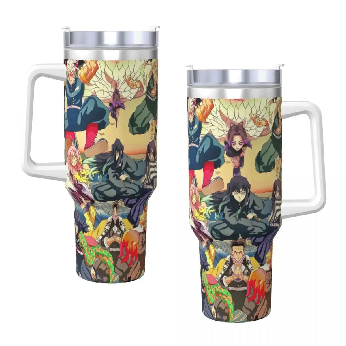 Demon Slayer 40 Oz Ultimate Tumbler with Handle and Straw Vacuum Insulated Tumbler