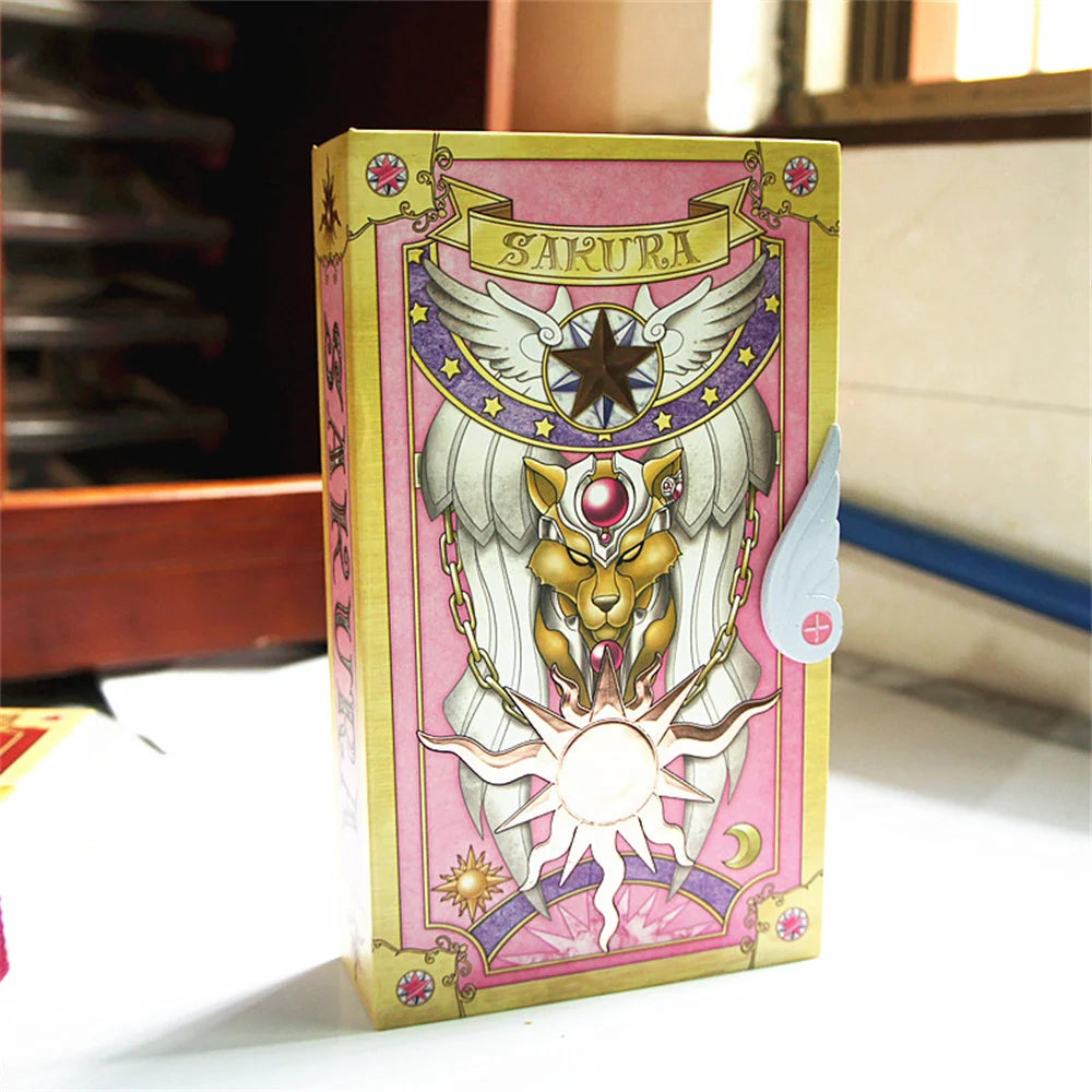 Card Captor Sakura Card Cosplay Cardcaptor Kinomoto Tarot Book With Clow Cards Magic Book 1 Set In Box Anime Prop Toys Gifts