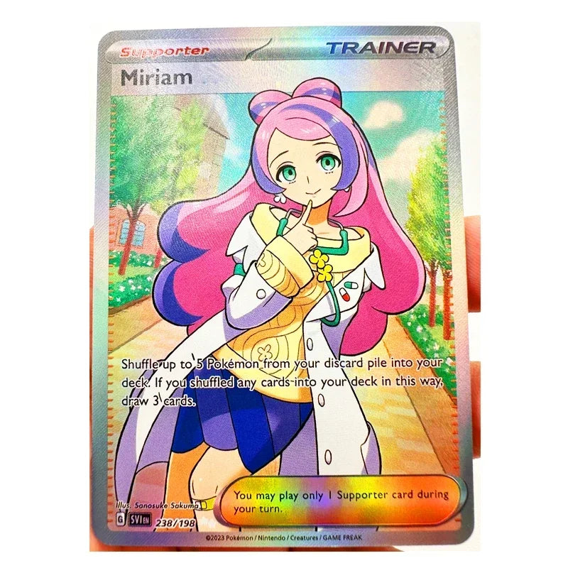 9pcs/set Trainer Lillie Marnie Cynthia English Toys Hobbies Hobby Collectibles Game Collection Anime Cards