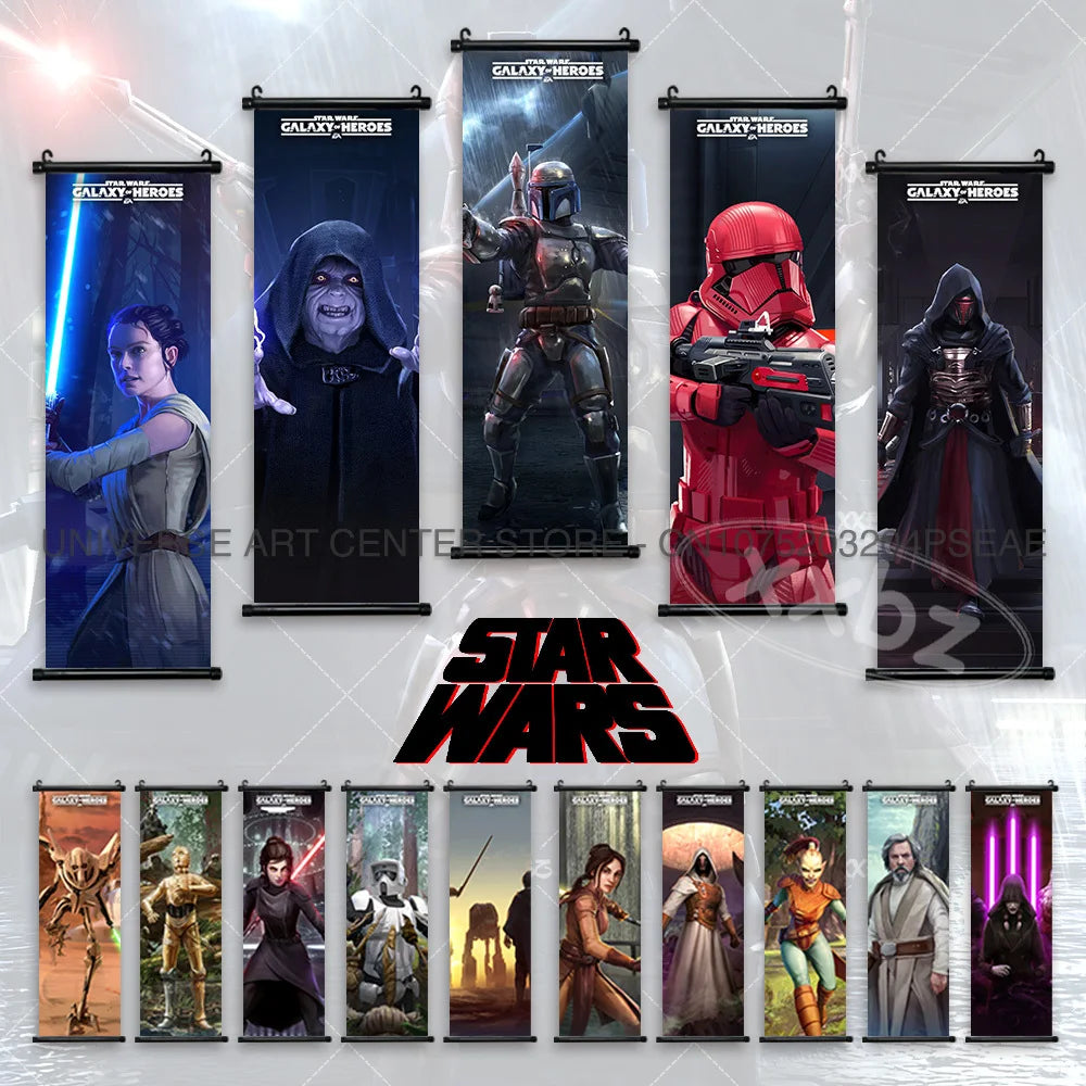 Star Wars Poster Ahsoka Sabine Wren Home Decoration Hera Syndulla Hanging Painting Professor Huyang Wall Art Yoda Scroll Picture