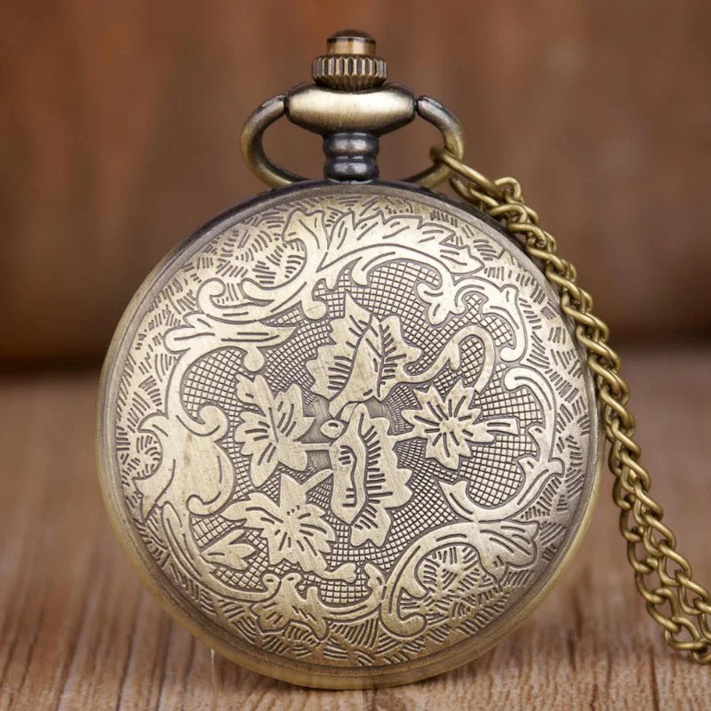 Vintage bronze gun skull defending freedom Second Amendment military quartz necklace Pocket watch pendant for men Halloween Chr