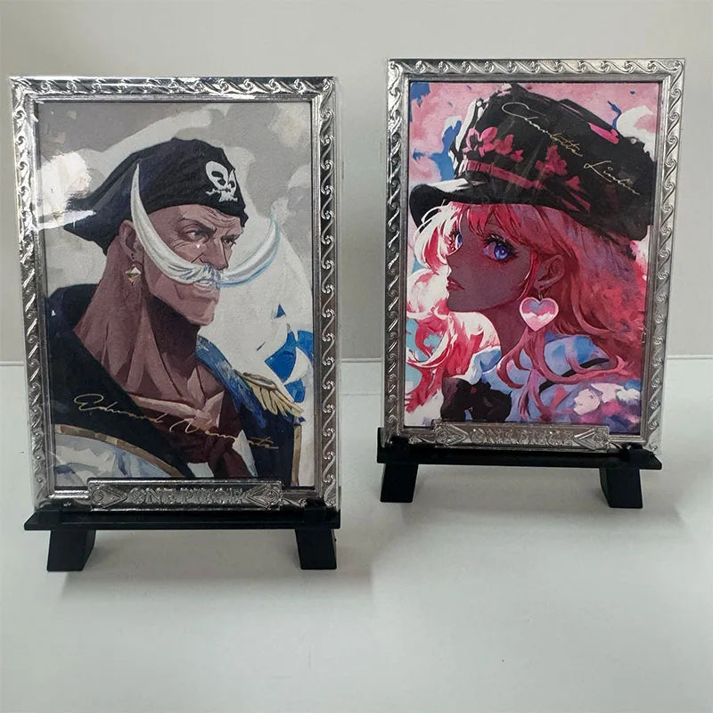 Anime ONE PIECE Rare Limited Metal Cards Roger Carrot Perona Newgate Sabo Teach Toys for boys Collectible Cards Birthday Present