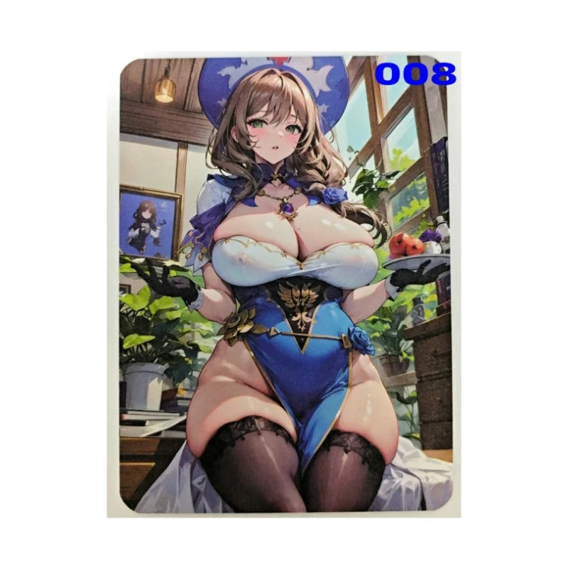 Anime Goddess Story A6 Collectible Cards Boa Hancock Rem Ram Nilou Barbara Kafka Shenhe Christmas Birthday Gifts Children's Toys