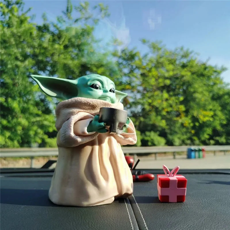 Christmas New Disney 13cm Yoda Figure Grogu Action Figure Toys Baby Yoda Star Wars Anime Plush Doll Christmas Gifts For Children