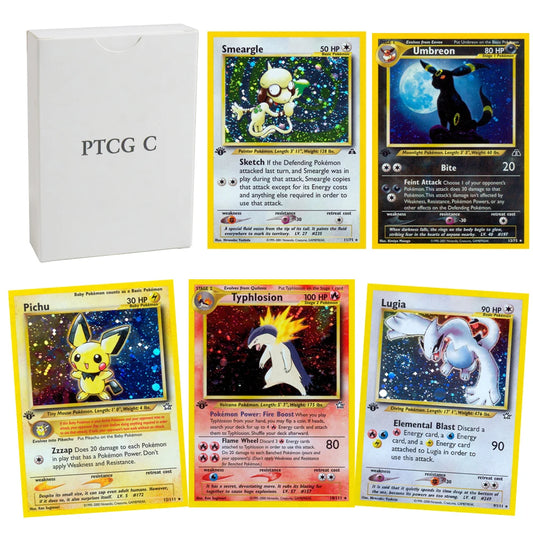 Pokémon Cards PTCG C Rocket’s Mewtwo Gym Challenge Neo Genesis Lugia Neo Discovery Blue Core Paper Board Games Whole Set Proxy