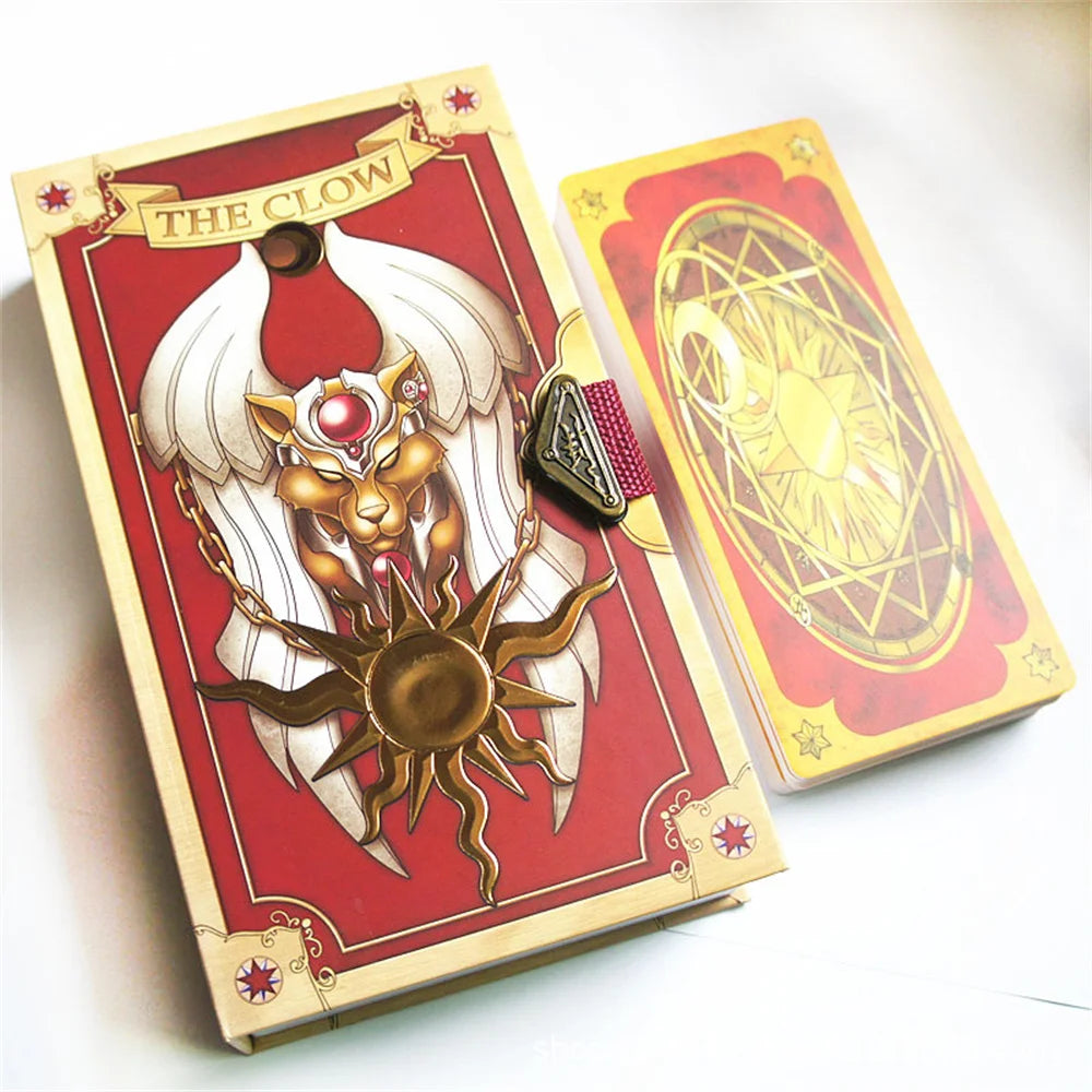 Card Captor Sakura Card Cosplay Cardcaptor Kinomoto Tarot Book With Clow Cards Magic Book 1 Set In Box Anime Prop Toys Gifts