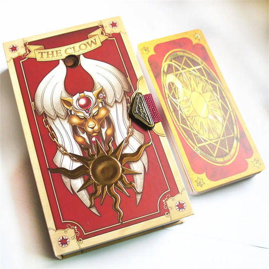 Card Captor Sakura Card Cosplay Cardcaptor Kinomoto Tarot Book With Clow Cards Magic Book 1 Set In Box Anime Prop Toys Gifts