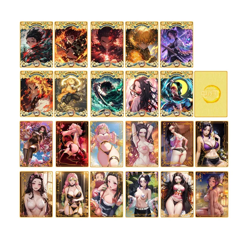 2024 New Demon Slayer Metal Card Nezuko Mitsuri Rias Yae Miko Makima Albedo Card Genshin Impact Goddess Story For Chrismas Gift