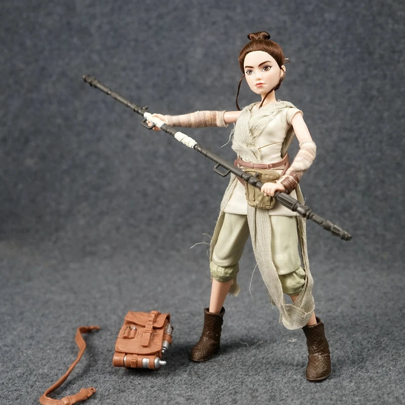 Star Wars Doll Toys Rey BB8 Bounty Hunter Joint Movable Linkage Doll Equipped with Weapons Collection Toy Boys Gifts 28cm