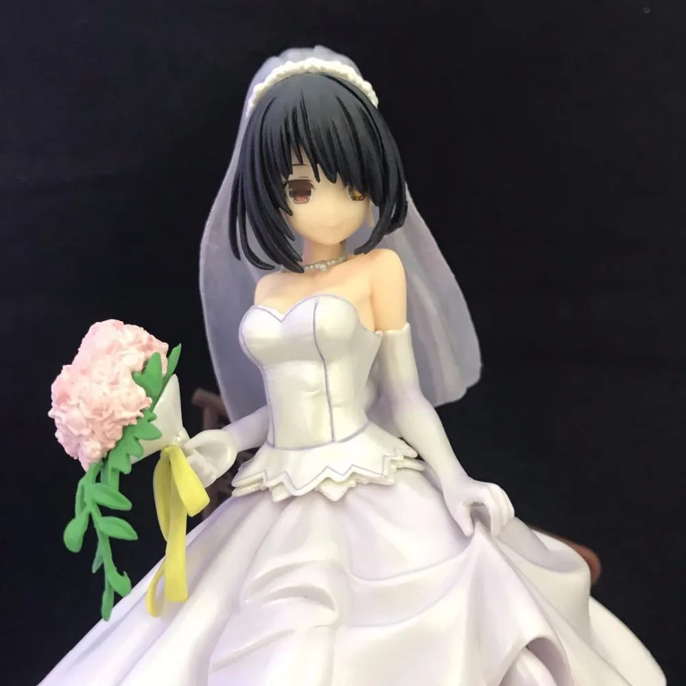 23cm 1/6 doll Wedding Dress Tokisaki Kurumi DATE A LIVE Action Figure Collectible Model Toy Pvc Anime Figurine Action Figurals