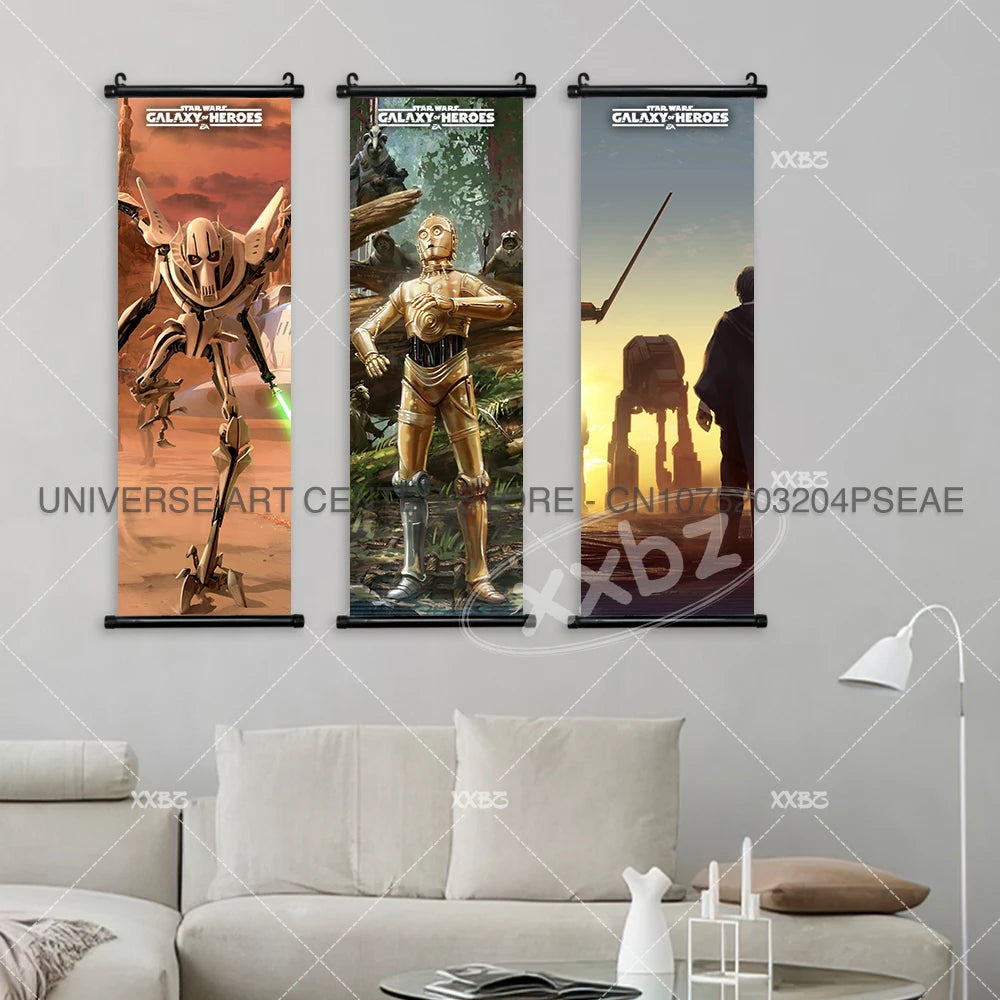 Star Wars Poster Ahsoka Sabine Wren Home Decoration Hera Syndulla Hanging Painting Professor Huyang Wall Art Yoda Scroll Picture