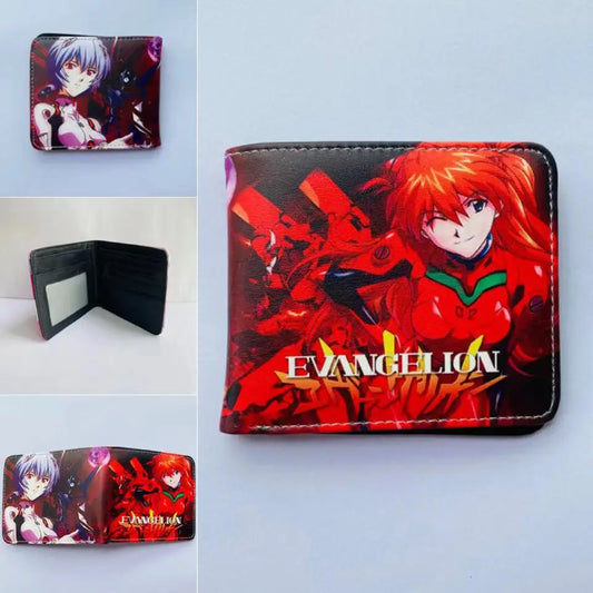 11.5X9.5CM Anime NEON GENESIS EVANGELION EVA Ayanami Rei Asuka Figure short version PU wallet coin purse Leather wallet Gifts