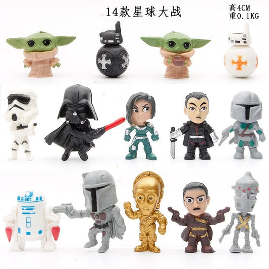 Star Wars Black and White Samurai Party Doll Toys Dashboard Decorations Room Decorations Gifts Car Decorations