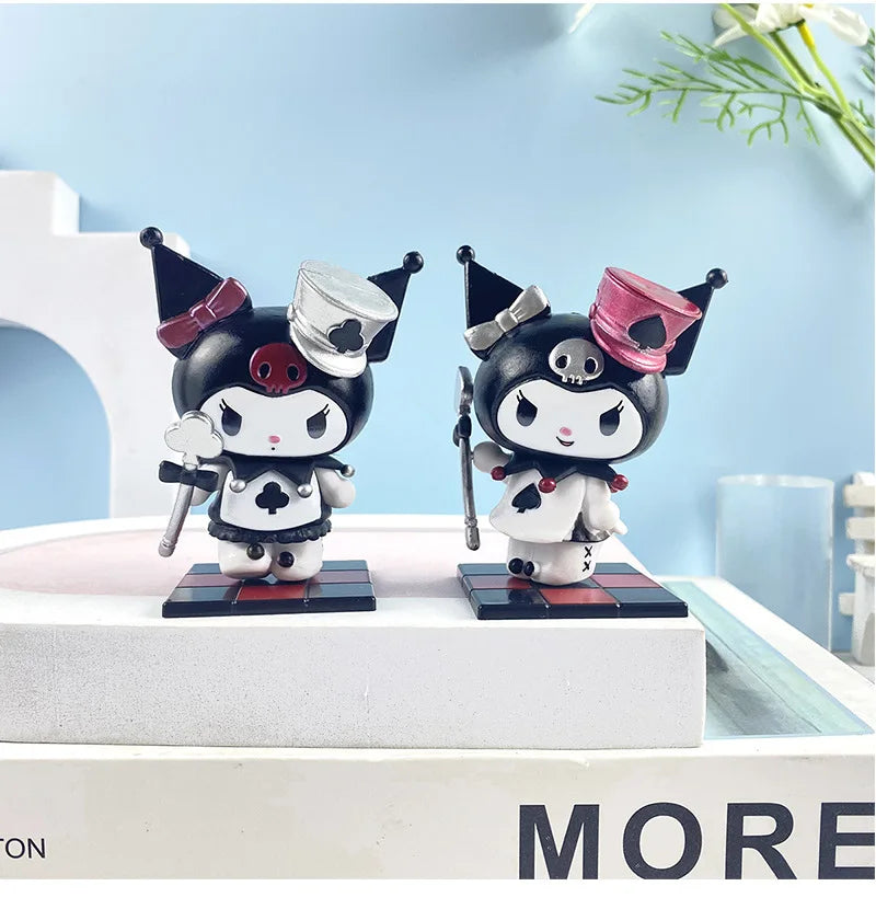 Kuromi Anime Figure Trump Kingdom Spade Cartoon Model Halloween Decoration Gifts for Children Little Demon Figures Toys