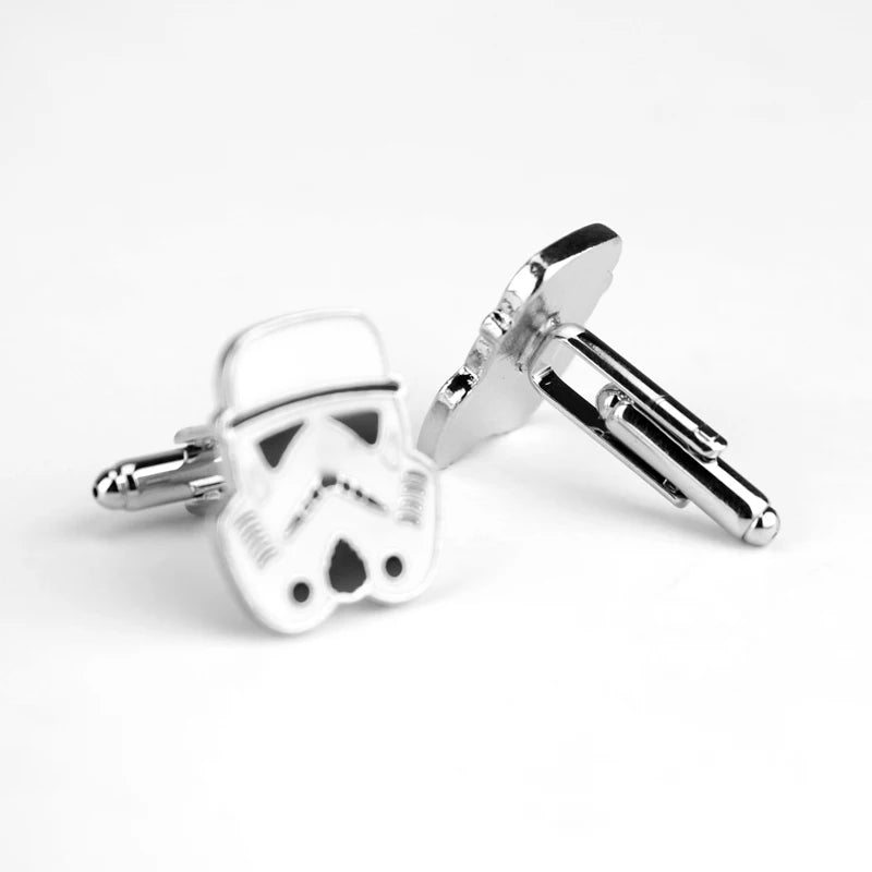 Star Wars Shirt Cuff Buttons Cufflink New Designs Rebel Alliance Imperial Stormtrooper Men's Metal Necktie Accessories