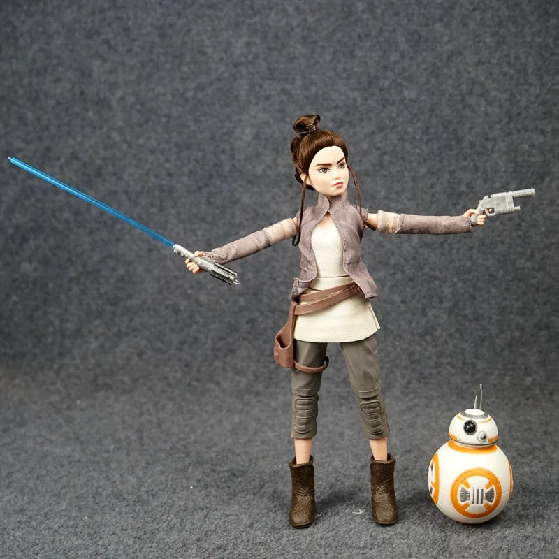 Star Wars Doll Toys Rey BB8 Bounty Hunter Joint Movable Linkage Doll Equipped with Weapons Collection Toy Boys Gifts 28cm