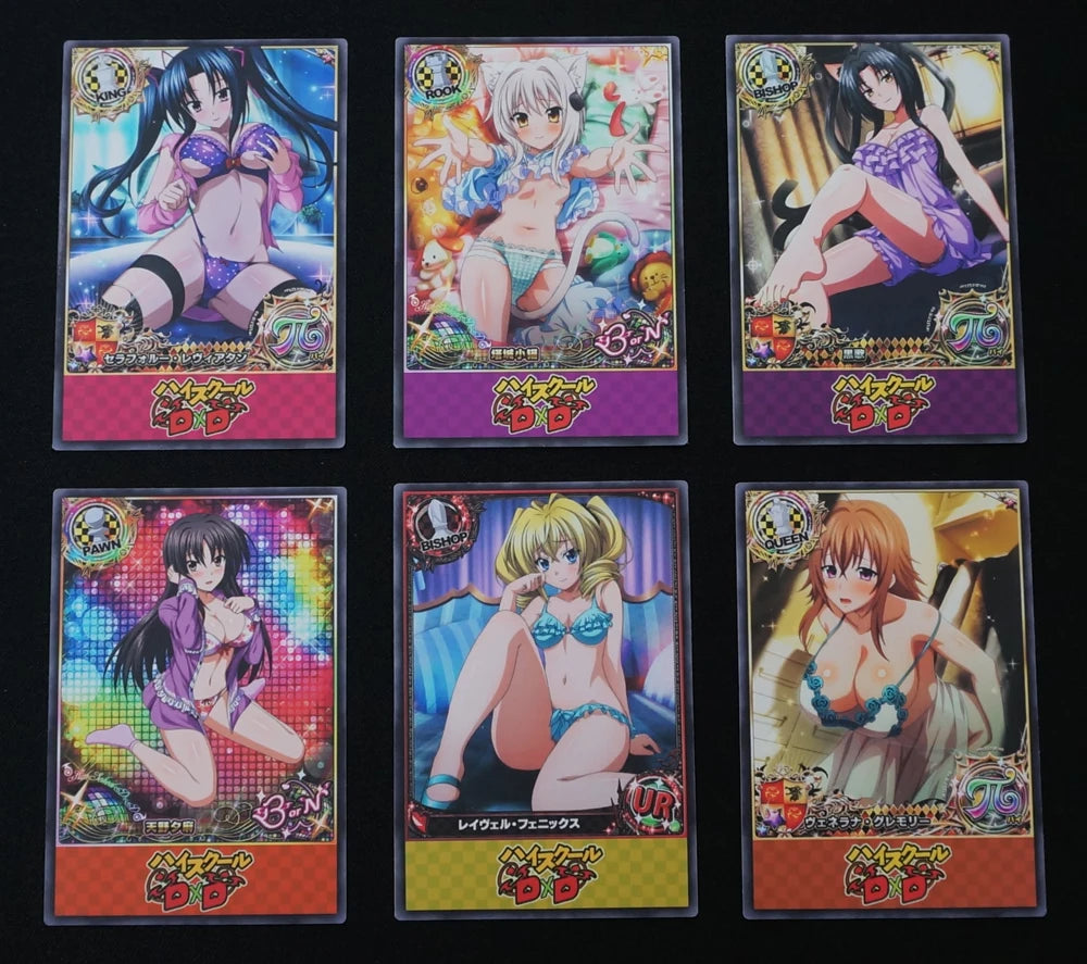 24pcs/set High School DxD Sleeping Costume Series Paper Cards Grayfia Rossweisse Asia Anime Waifu Collection Card