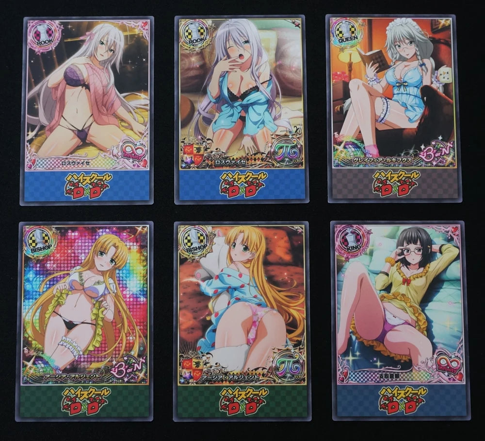 24pcs/set High School DxD Sleeping Costume Series Paper Cards Grayfia Rossweisse Asia Anime Waifu Collection Card