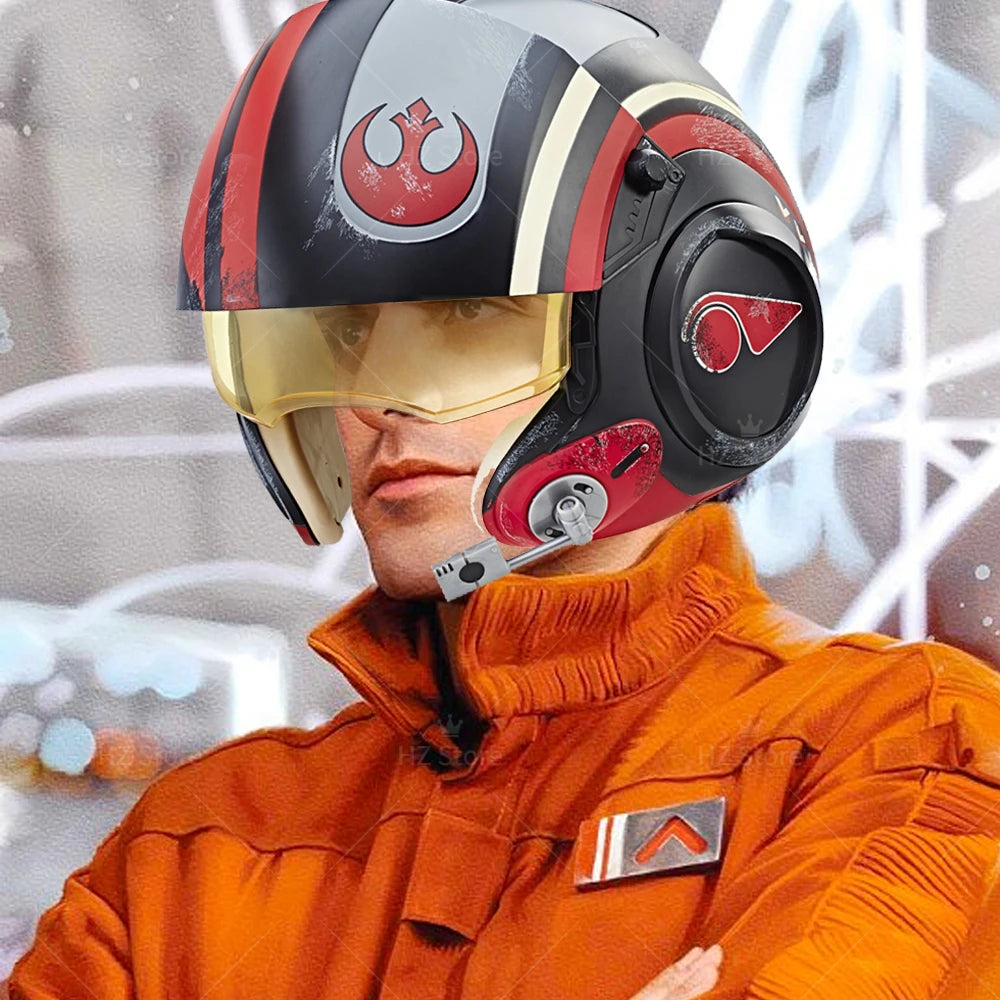 Hasbro Star Wars The Black Series Poe Dameron Electronic X-Wing Pilot Helmet with Movable Visor & BB-8 Sound Effect Gift C1441