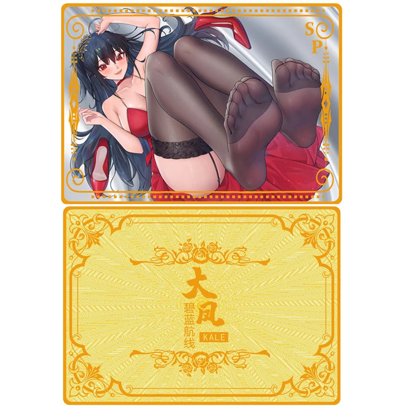 Goddess Story Metal Card All Anime Sexy Swimwear Girl Collection Card Remm Yamato Nami Nezuko Mitsuri Boa Hankokku Girl