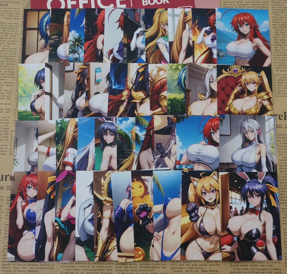 40pcs/set AI High School DxD Anime Girls Cards Series 2 Waifu Frosted Paper Collection Card