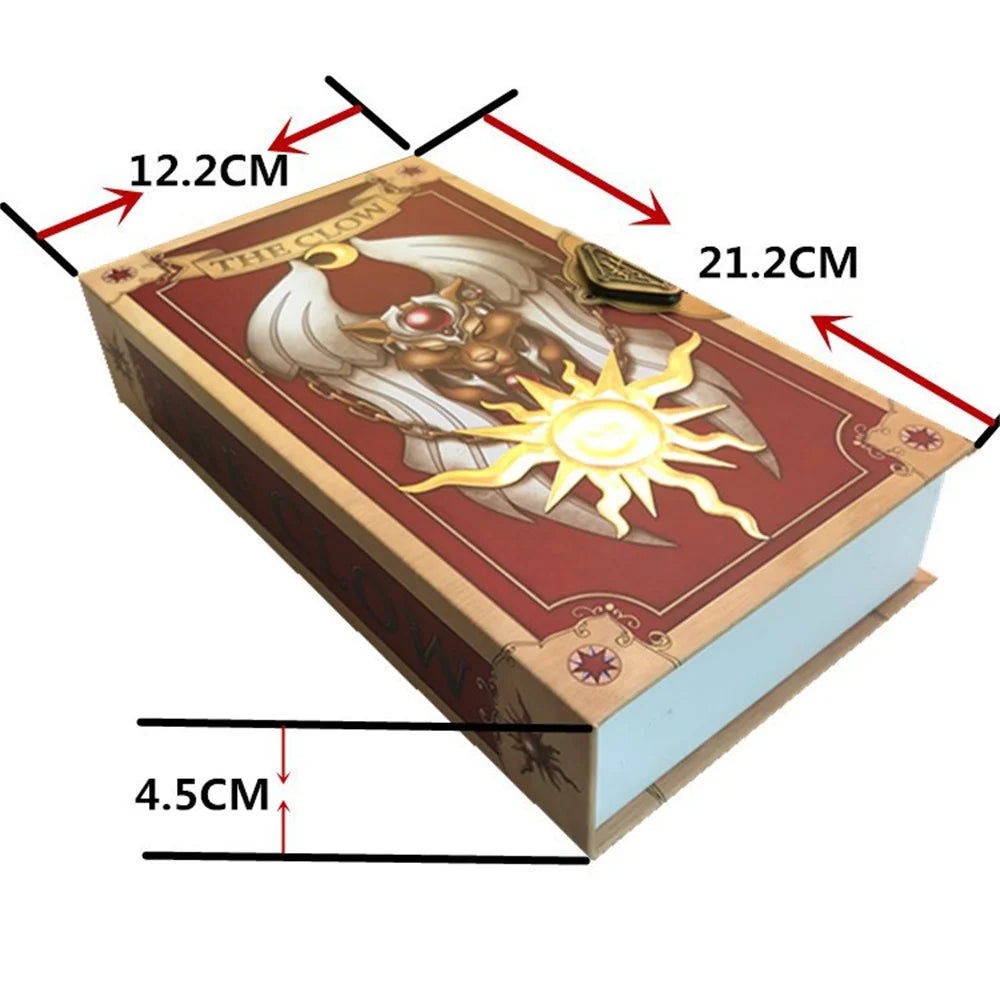 Card Captor Sakura Card Cosplay Cardcaptor Kinomoto Tarot Book With Clow Cards Magic Book 1 Set In Box Anime Prop Toys Gifts