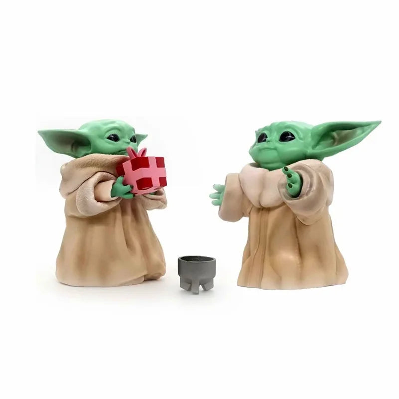 Christmas New Disney 13cm Yoda Figure Grogu Action Figure Toys Baby Yoda Star Wars Anime Plush Doll Christmas Gifts For Children