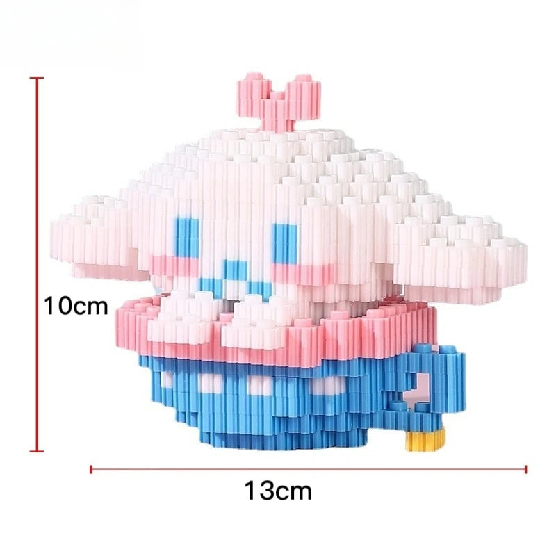 Sanrio Hello Kitty My Melody Cinnamoroll Compatible Lego Particle Assembly Puzzle Cute Cartoon Building Block Toy