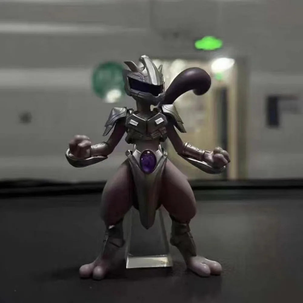 Anime Pokémon Popular Children's Toys Pocket Monsters Figurine Model Exquisite Steel Mewtwo Pet Desktop Ornament Holiday Gifts