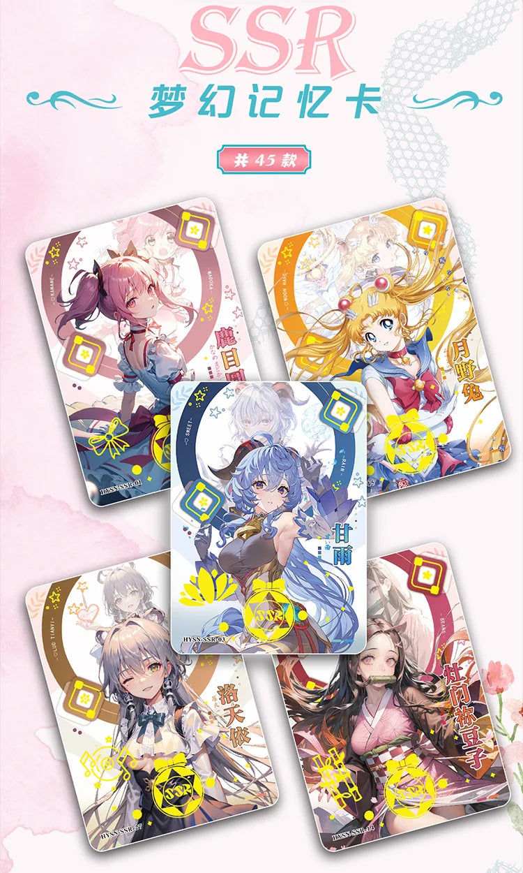 Goddess Story Card Flower Girl Flower God Chapter Cards Girl Cards Ganyu Ram Animation Collection Card Toys Gifts