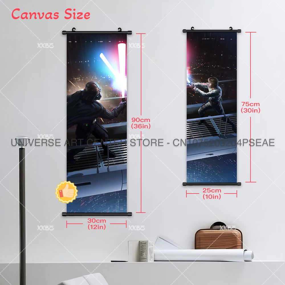 Star Wars Poster Ahsoka Sabine Wren Home Decoration Hera Syndulla Hanging Painting Professor Huyang Wall Art Yoda Scroll Picture